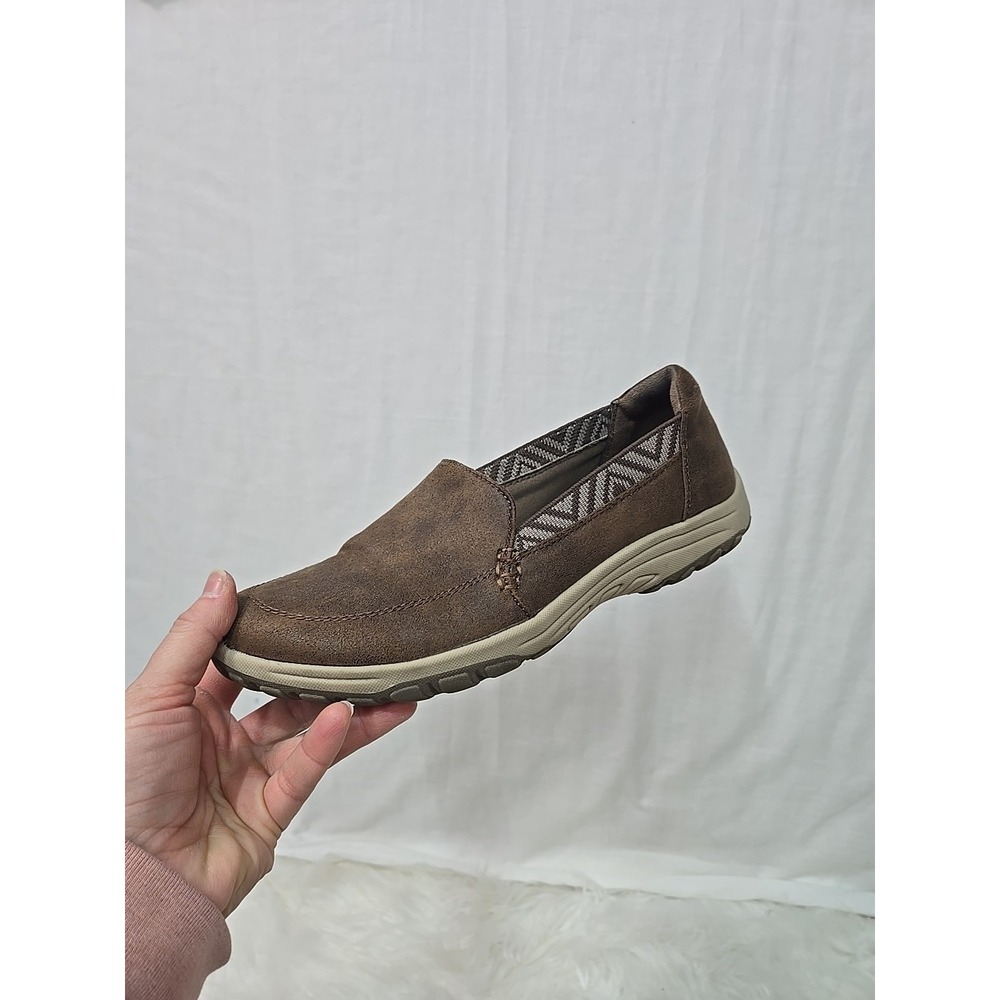 SKECHERS Reggae Fest 2.0 Sweet Move Women's 8.5 Brown Slip On Loafers Shoes